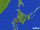 2021年02月01日の北海道地方のアメダス(積雪深)