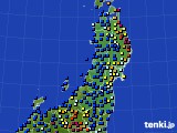 東北地方のアメダス実況(日照時間)(2021年02月01日)