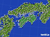 2021年02月01日の四国地方のアメダス(風向・風速)