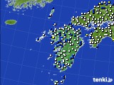 九州地方のアメダス実況(風向・風速)(2021年02月01日)