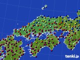 中国地方のアメダス実況(日照時間)(2021年02月02日)