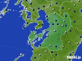 熊本県のアメダス実況(風向・風速)(2021年02月02日)