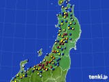 東北地方のアメダス実況(積雪深)(2021年02月03日)