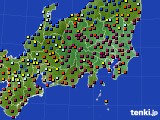 2021年02月03日の関東・甲信地方のアメダス(日照時間)