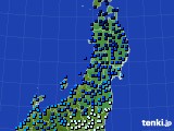 東北地方のアメダス実況(気温)(2021年02月03日)