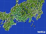 東海地方のアメダス実況(風向・風速)(2021年02月03日)