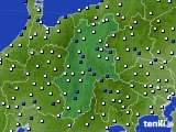 長野県のアメダス実況(風向・風速)(2021年02月03日)