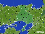 兵庫県のアメダス実況(風向・風速)(2021年02月03日)