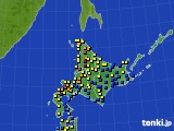 2021年02月04日の北海道地方のアメダス(積雪深)