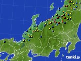 2021年02月04日の北陸地方のアメダス(積雪深)