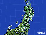 東北地方のアメダス実況(風向・風速)(2021年02月04日)