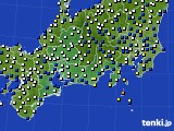 2021年02月04日の東海地方のアメダス(風向・風速)