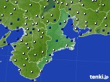 2021年02月04日の三重県のアメダス(風向・風速)