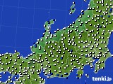 北陸地方のアメダス実況(風向・風速)(2021年02月05日)