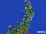 2021年02月07日の東北地方のアメダス(日照時間)