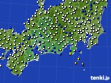 東海地方のアメダス実況(風向・風速)(2021年02月07日)