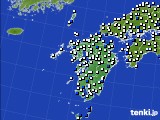 九州地方のアメダス実況(風向・風速)(2021年02月07日)