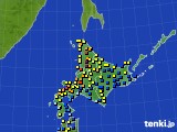 北海道地方のアメダス実況(積雪深)(2021年02月08日)