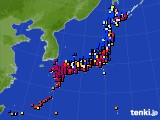 アメダス実況(日照時間)(2021年02月08日)