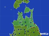 青森県のアメダス実況(日照時間)(2021年02月08日)