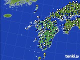 九州地方のアメダス実況(風向・風速)(2021年02月08日)