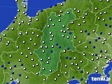 長野県のアメダス実況(風向・風速)(2021年02月08日)