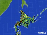北海道地方のアメダス実況(積雪深)(2021年02月09日)