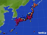 アメダス実況(日照時間)(2021年02月09日)