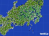 関東・甲信地方のアメダス実況(風向・風速)(2021年02月09日)