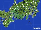 東海地方のアメダス実況(風向・風速)(2021年02月09日)