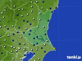 茨城県のアメダス実況(風向・風速)(2021年02月09日)