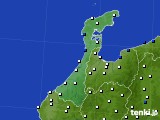 石川県のアメダス実況(風向・風速)(2021年02月09日)