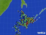 2021年02月10日の北海道地方のアメダス(日照時間)