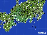 東海地方のアメダス実況(風向・風速)(2021年02月10日)