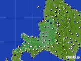 道央のアメダス実況(風向・風速)(2021年02月10日)