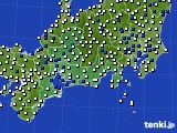 東海地方のアメダス実況(風向・風速)(2021年02月11日)