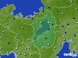 滋賀県のアメダス実況(風向・風速)(2021年02月11日)