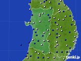 2021年02月11日の秋田県のアメダス(風向・風速)