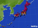 アメダス実況(日照時間)(2021年02月12日)