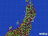 東北地方のアメダス実況(日照時間)(2021年02月13日)