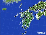 九州地方のアメダス実況(風向・風速)(2021年02月13日)