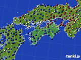 四国地方のアメダス実況(日照時間)(2021年02月14日)
