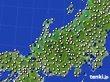 北陸地方のアメダス実況(風向・風速)(2021年02月14日)