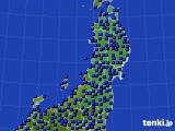 東北地方のアメダス実況(日照時間)(2021年02月15日)