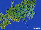 2021年02月15日の関東・甲信地方のアメダス(日照時間)