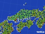 中国地方のアメダス実況(日照時間)(2021年02月15日)