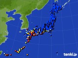 アメダス実況(日照時間)(2021年02月15日)