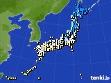 アメダス実況(気温)(2021年02月15日)