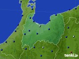 富山県のアメダス実況(日照時間)(2021年02月16日)