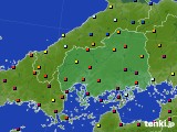 広島県のアメダス実況(日照時間)(2021年02月16日)